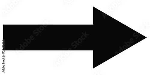 Black dark isolated arrowhead icons on white background. Simple abstract pointing vector icons on white page .Right side arrowhead icon. Bold arrow-head icons set. EPS 10. 