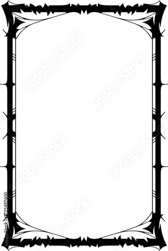 Halloween black frame a transparent background. png; 300 dpi.