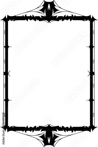 Halloween black frame a transparent background. png; 300 dpi.