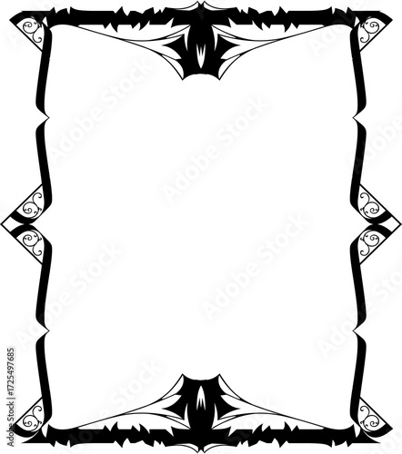 Halloween black frame a transparent background. png; 300 dpi.