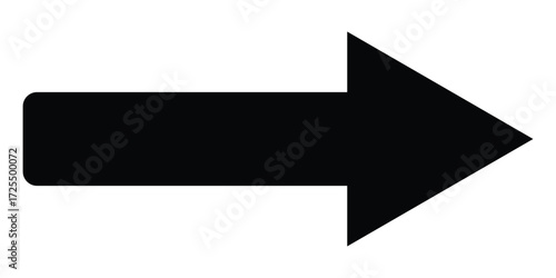 Black dark isolated arrowhead icons on white background. Simple abstract pointing vector icons on white page. Bold arrow-head icons set. 