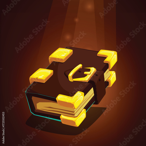 Cartoon Illustration of a Magic Book. Vector cartoon illustration