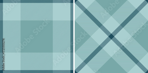 Elegant teal plaid background. Classic tartan pattern suitable for designs requiring a sophisticated, traditional, and versatile textile texture.