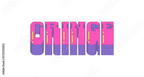 Cringe layered pink vaporwave slang typography. Gen z awkward, embarrassed lingo. Dislike, ugh feeling. Meme reaction. 80s retro futuristic lettering. Viral word. Bubble letters buzz. Danfo font used