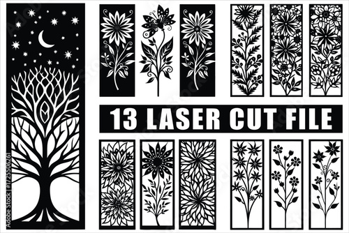 Stunning floral and tree designs for laser cutting projects