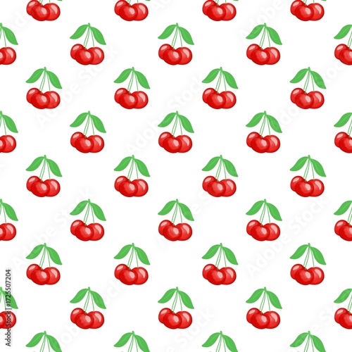 cherry, fruit, illustration, red, juicy, food, ripe, freshness, leaf, nature, berry, summer, watercolor, watercolor painting, organic, sweet, ribbon, cut out, bow, elegant, wet, bright, healthy eating