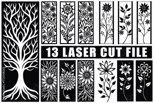Elegant floral laser cut designs for modern decor projects