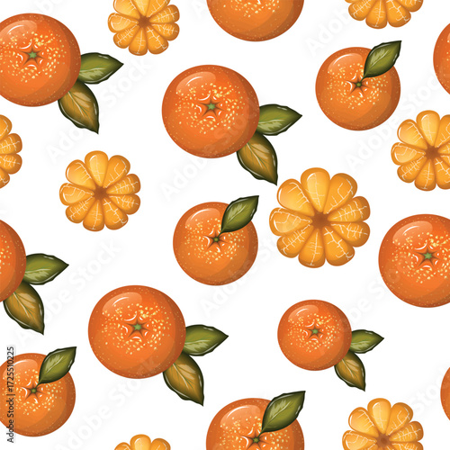 Seamless Mandarin pattern