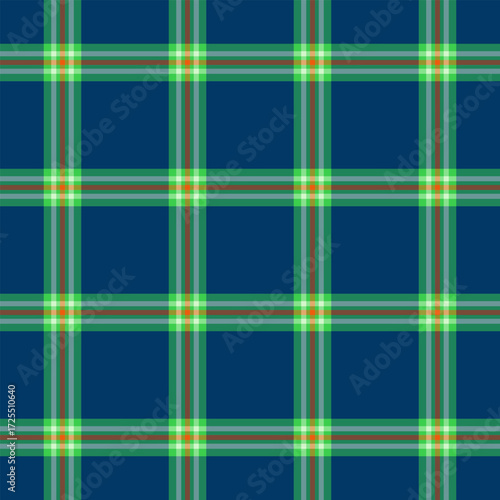 Korean seamless plaid texture, woman tartan pattern background. Cultural textile check vector fabric in mint and cyan colors.
