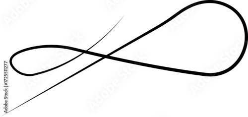 Swirl ornament flourish decoration divider icon in black flat and line style, vintage calligraphy curl scroll embellishment bundle, elegant border corner design isolated transparent background