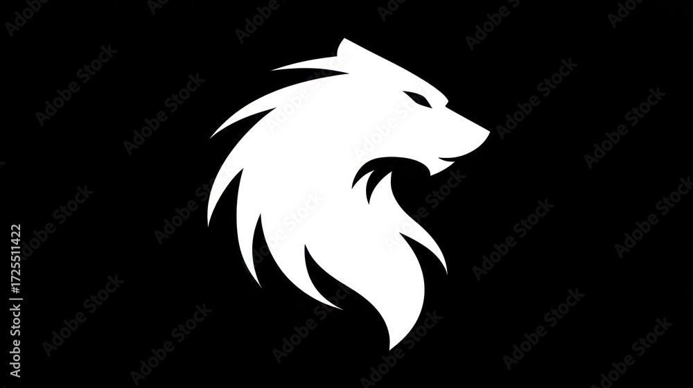 Obraz premium White wolf logo design