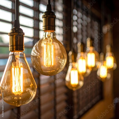 Warm, vintage Edison bulbs