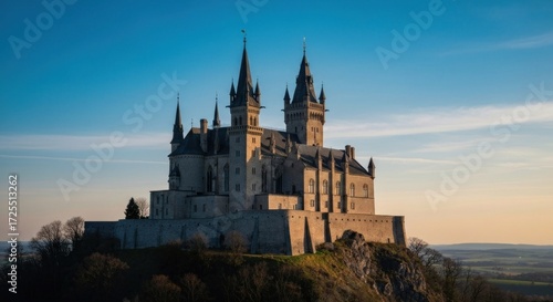 Wallpaper Mural Majestic castle atop a hill at sunset Torontodigital.ca