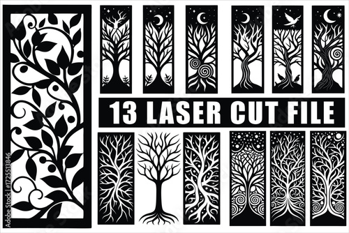 Stunning tree designs for laser cutting projects