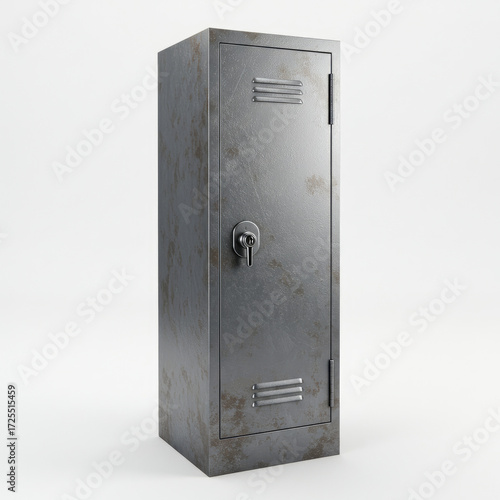 safety locker on white background