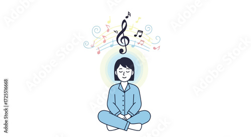 Harmonious well-being: finding serenity through musical meditation and mindfulness relaxation for inner peace and self care exploration through