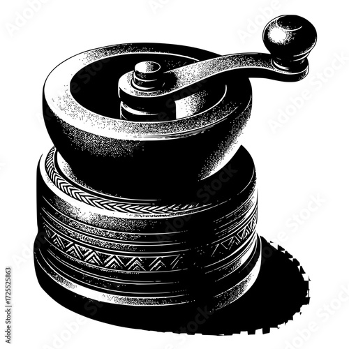Hand grinder used in Indian household illustration