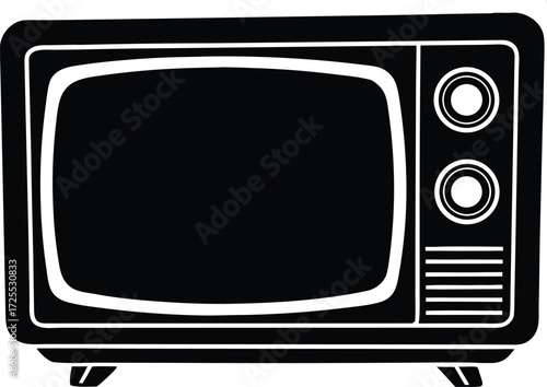 tv vector, analog receiver illustration 