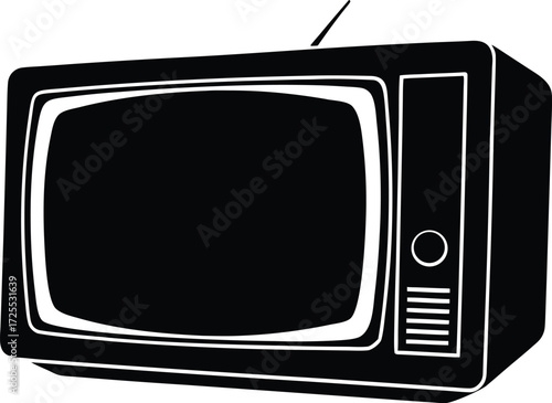 television icon, vintage screen design