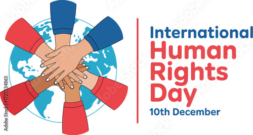 Diverse hands unite in support of International Human Rights Day celebration