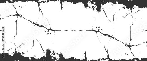 Vector Black and white grunge distress overlay texture dust and rou vector..