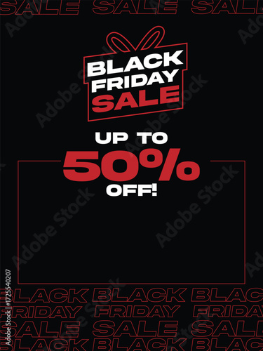 Black Friday banner and poster templates for discount promotional materials