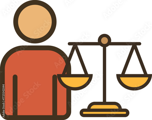 International Equal Pay Day vector flat design illustration. scales and people vector flat design illustration