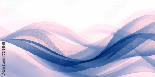 A delicate digital artwork of flowing, smoke-like waves in shades of pink and deep violet, blending gracefully on a pale background, creating a dreamy sense of motion and fluid elegance.
