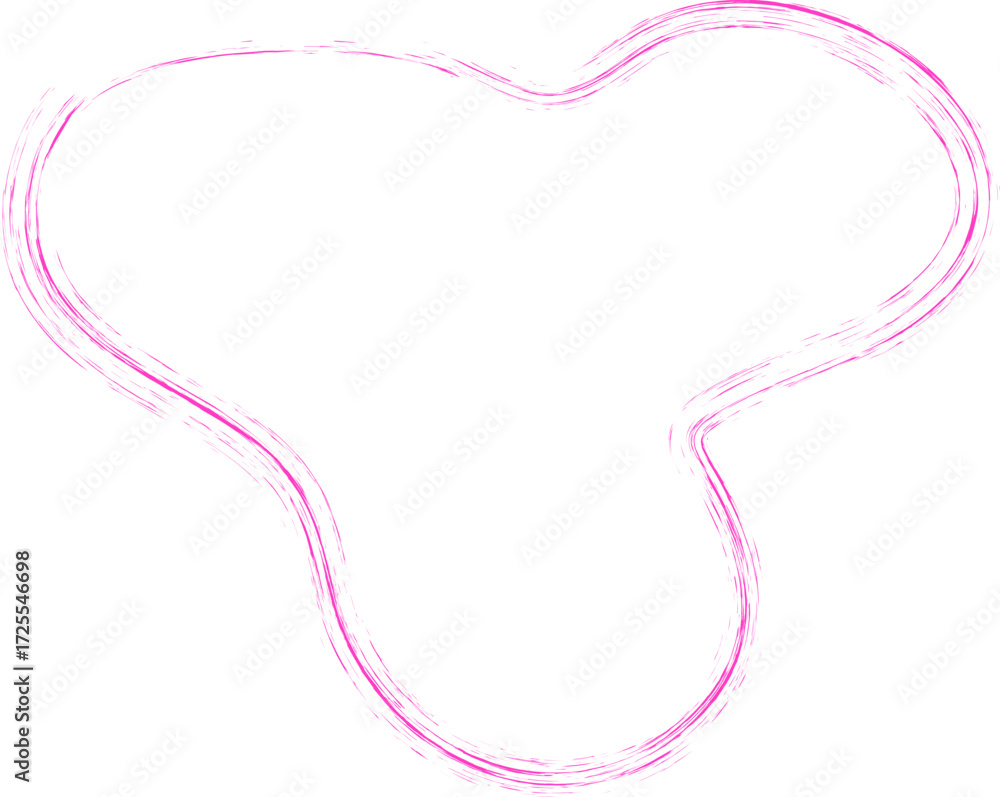 Fototapeta premium Curved, textured and scribbled line