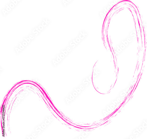 Squiggled, organic, textured line, with a relaxed and handmade look