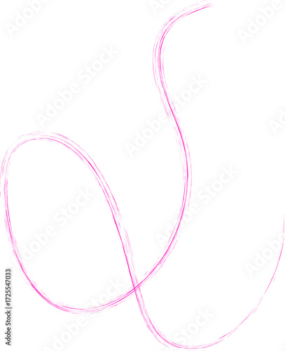 Scribbled, organic and textured lines forming a loop