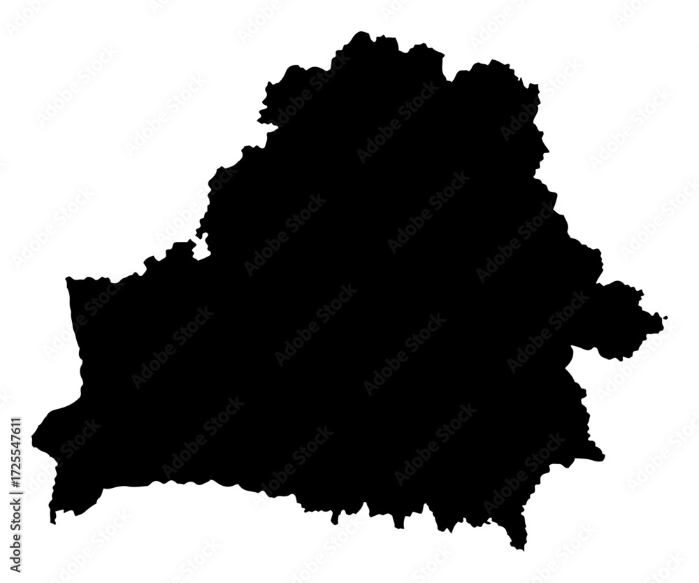 Fototapeta premium Belarus map outline silhouette vector country shape laser cutting engraving