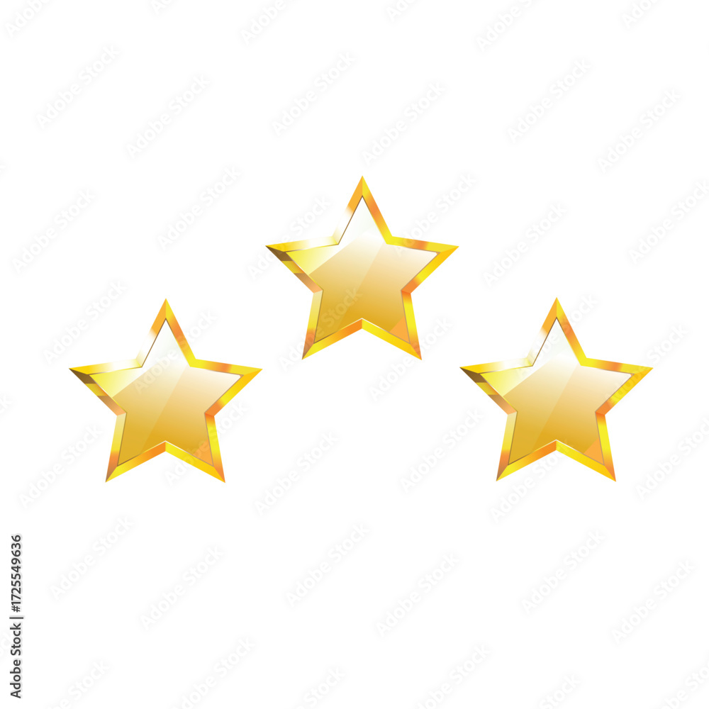 Obraz premium A Shining Three Golden Stars design