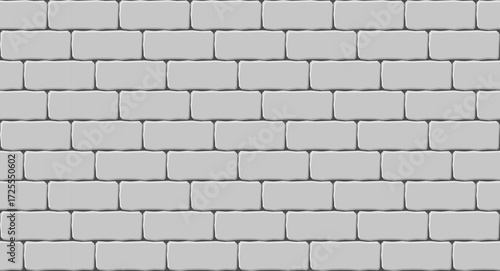Subway tile seamless pattern. Vector abstract background with geometric shapes. White ceramic tile for kitchen or bathroom. Realistic white wall brick texture in the Parisian metro