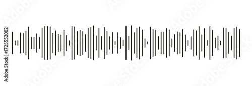 Waveform pattern. Element for mobile messenger, podcast online radio, app, music player interface. Voice message, equalizer symbol. Audio chat speech sound wave icon. 