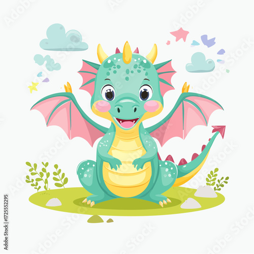 Kleider niedlicher Drache