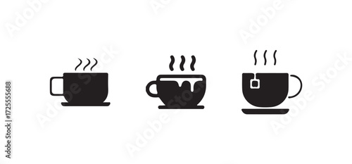 Coffee cup vector icons set, Coffee cup icon,  coffee sign and symbol,  Vector illustration EPS 10.