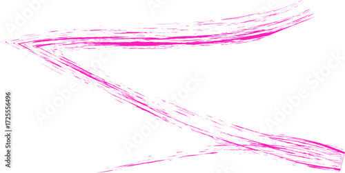 Squiggled, organic and textured brush line with a relaxed look