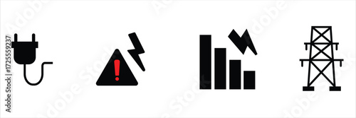 electric energy icon. vector illustration