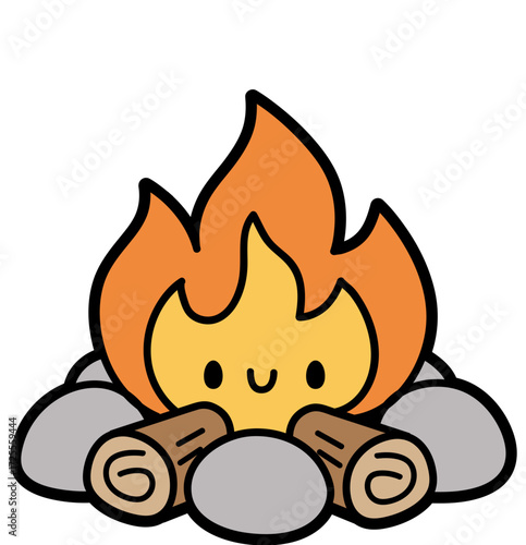 chibi fire pit - layered cut file -