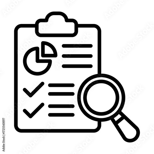Audit Trail Line Vector Icon