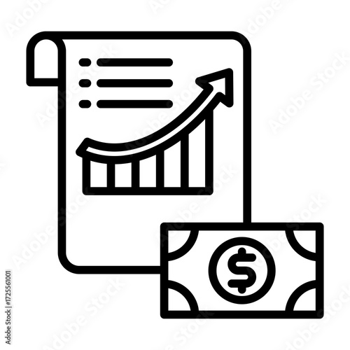 Deferred Revenue Line Vector Icon
