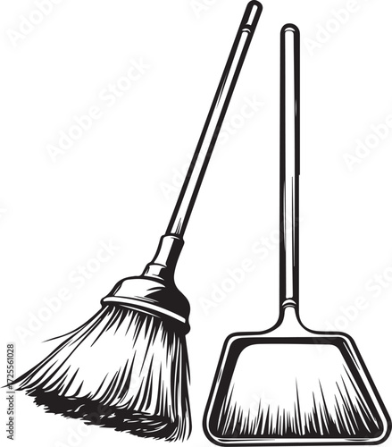 broom and dustpan