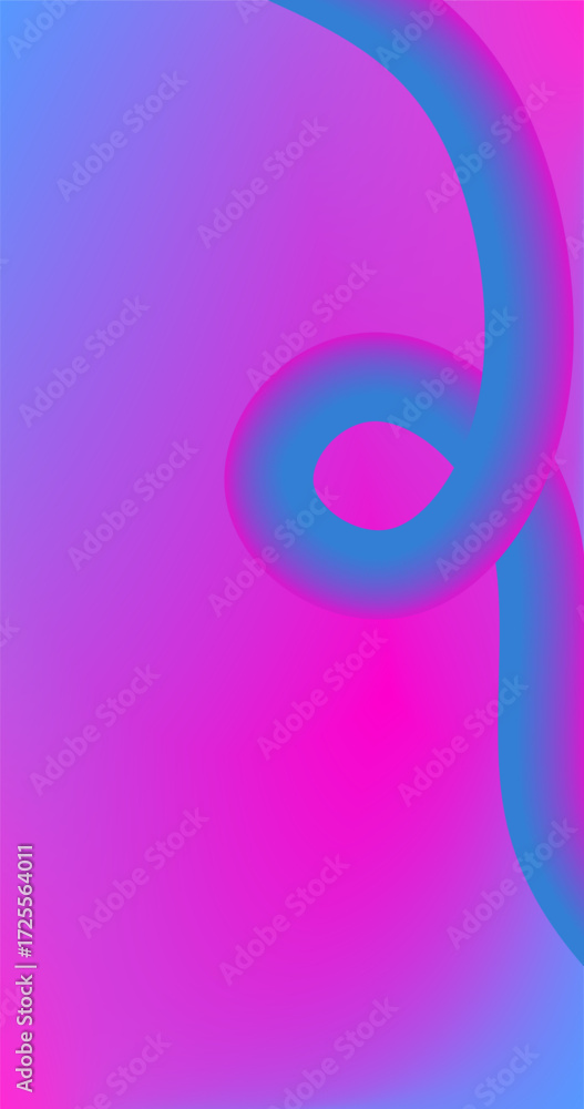 Obraz premium Abstract background with blue and pink gradient Fluid Curve Mesh on Copy Space for Poster design