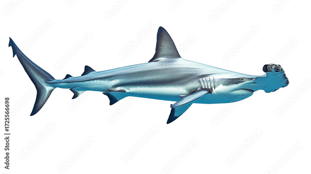Obraz premium shark isolated on white background