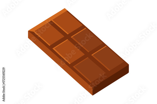 chocolate bar isolated on white
