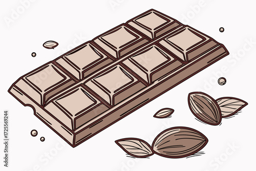 chocolate bar with nuts