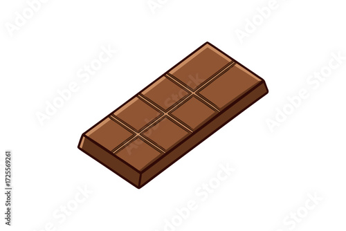 chocolate bar on white background