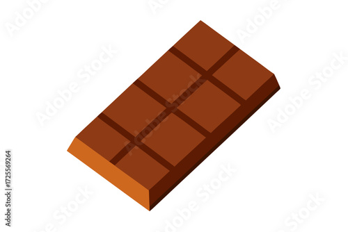 chocolate bar on white background