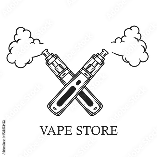 Vape Store logo Design vector graphic